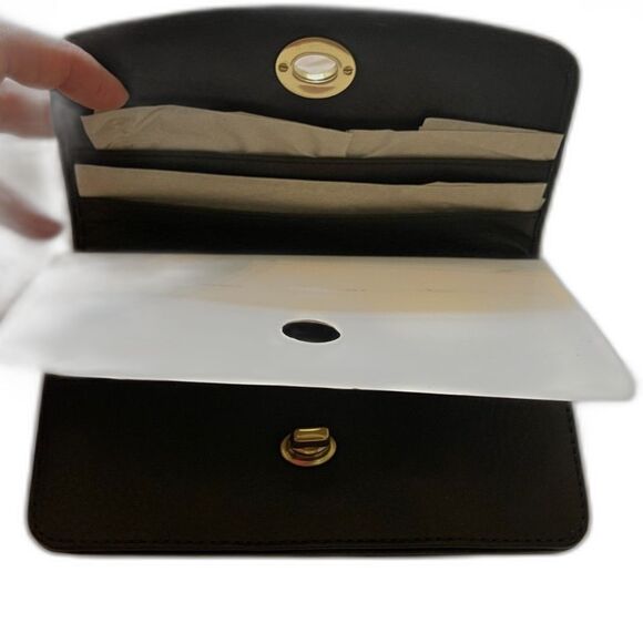 $298 Coach Envelope Wallet Clutch Ocelot Haircalf Black Cheetah Animal 47994 NWT - Picture 4 of 13